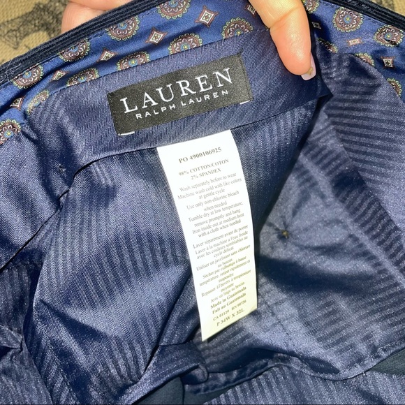 Lauren Ralph Lauren NWT! Classic Fit Dark Teal Corduroy Pant Size 34 - Picture 12 of 14